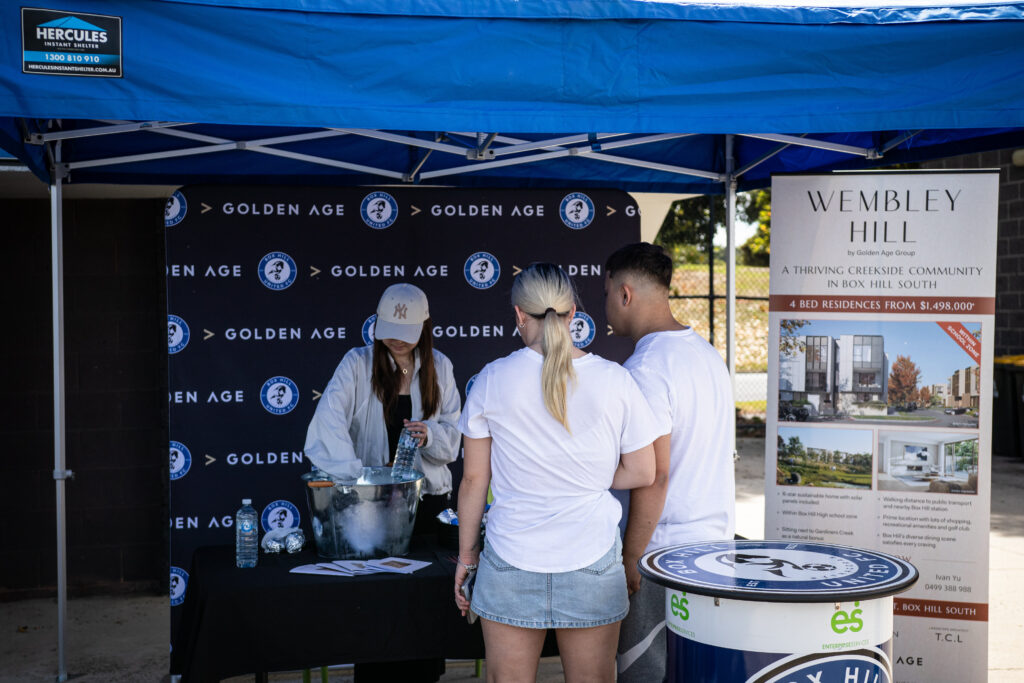 Golden Age staff helping out at Box Hill United FC event